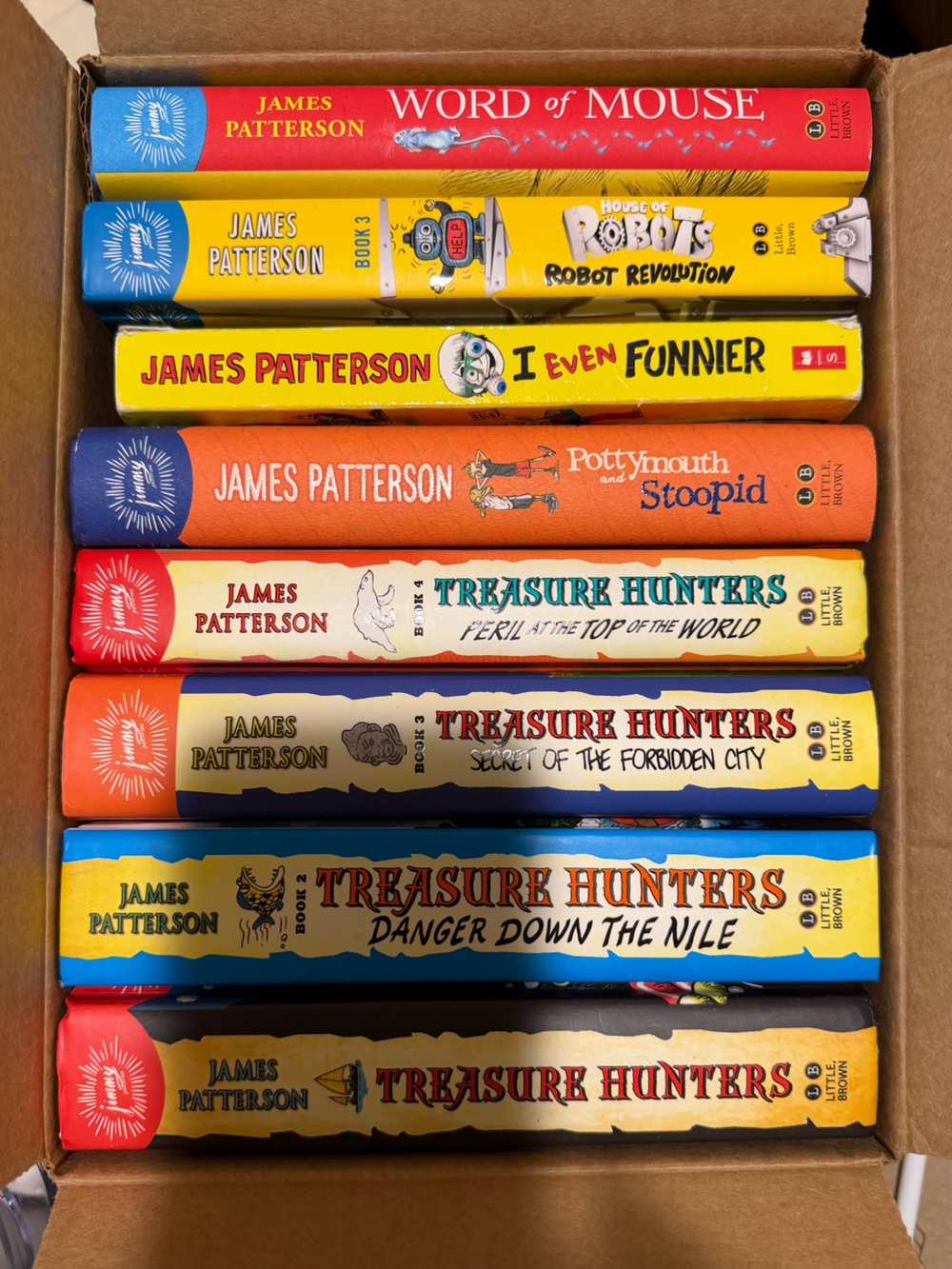 James Patterson Teen Book Lot of 8 - Treasure Hunters 1-4 - I Even Funnier +MORE